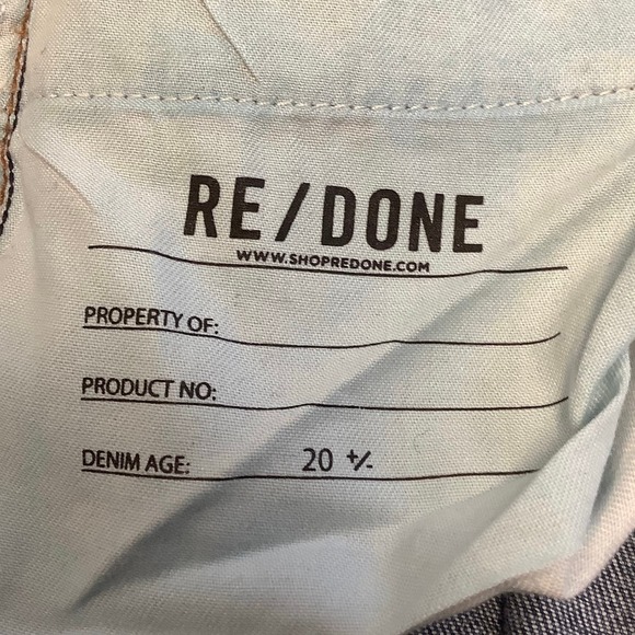 NEW! RE/DONE Size 23 70s Stove Pipe Denim Jeans True Indigo $275 msrp I6-8 - Picture 7 of 10